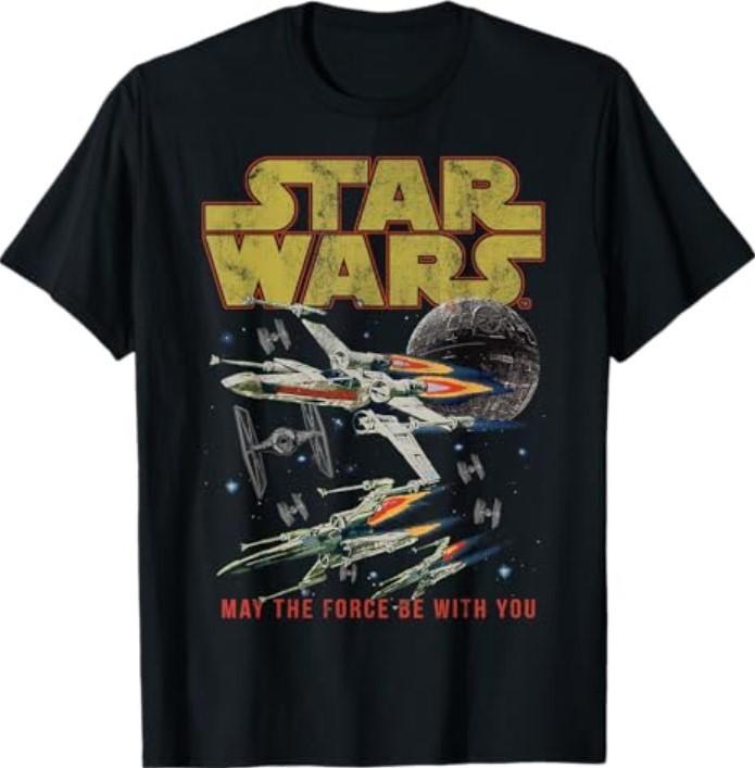 Star Wars A New Hope X-Wing May The Force Be with You T-Shirt S разноцветный