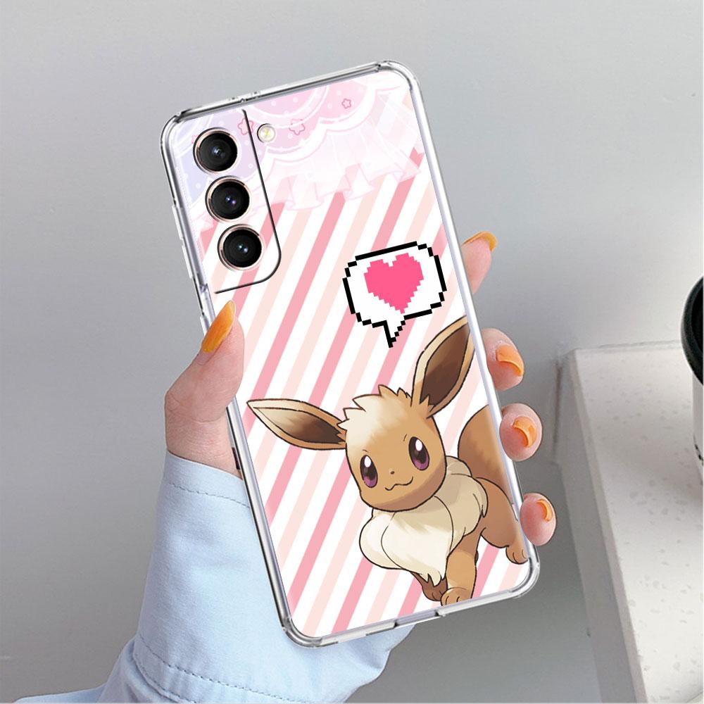 Clear Case For Samsung Galaxy S22 S20 FE S21 S10 S9 Plus Note 20 Ultra 10 Lite Transparent Phone Shell Pokemon Cute Pikachu