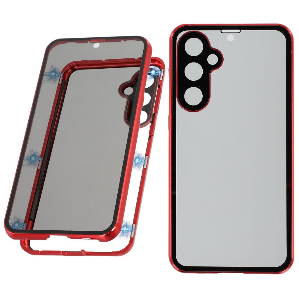 For Samsung Galaxy S23 FE Case with Anti-Spy Screen Protector/Lens Film Tempered Glass Metal Phone Cover