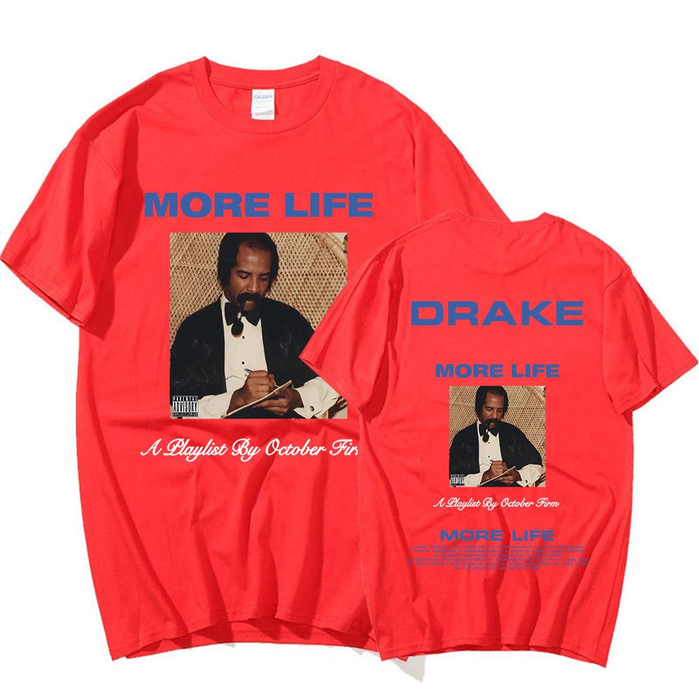 Rapper Drake Tshirt Music Album More Life Graphic Tshirts Unisexs Womens Vintage Gothic Hip Hop Oversized T Shirts Streetwear