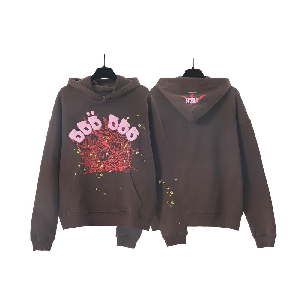 Wholesale Spder555 heavy fleece hoodie European and American trendy brand sweater men and women couples winter