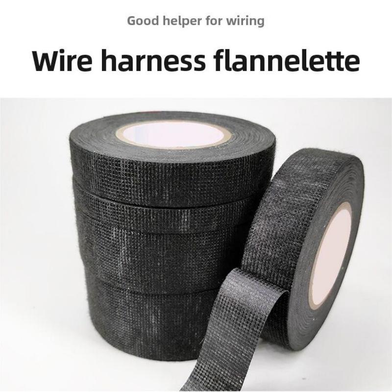 15 Meters Black Three Widths Of Fleece Tape High Temperature Automotive Wire Harness Tape Insulation Electrical Electrical Tape