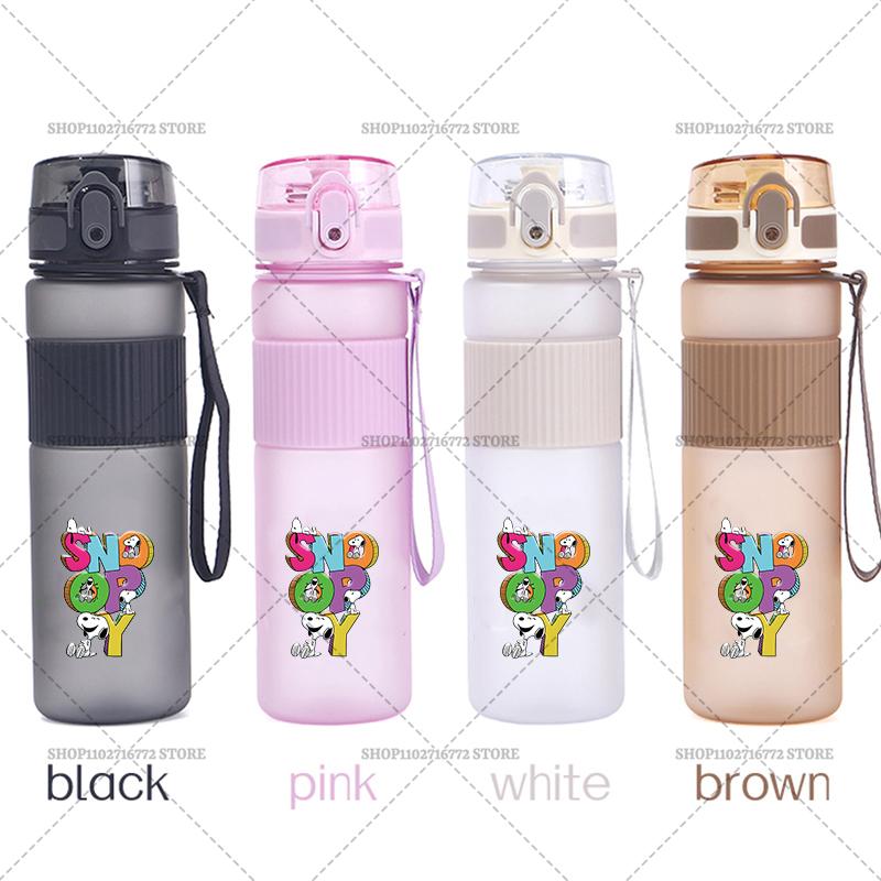 550ml Snoopys Water Bottles Cute Cartoon Drinking Cup Portable Cups Women High Quality Sport Leak Proof Mug Bottle Birthday Gift