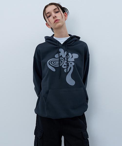 Uncover Twist Logo Hoodie Charcoal Free