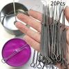 20 Stück Kerzendochthalter Kerzendochtfixierer Baumwolldocht Fixierte Eisenklammer Stabilisator DIY Kerzenherstellung Gerät Werkzeug Zubehör