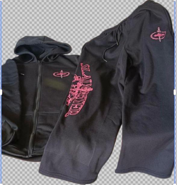 Trendy American Street Style Hoodie Jacket & Loose Sweatpants Set