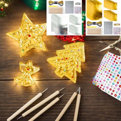 Gold Art Relief Paper DIY Decorative Pendant Combination Tin Foil Paper
