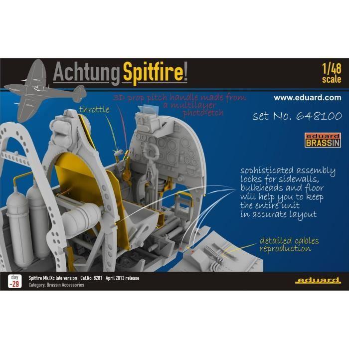 Maquette Spitfire MK.IX Cockpit - Eduard - 1/48 - Plastique - 15 ans et plus - Adulte - Mixte