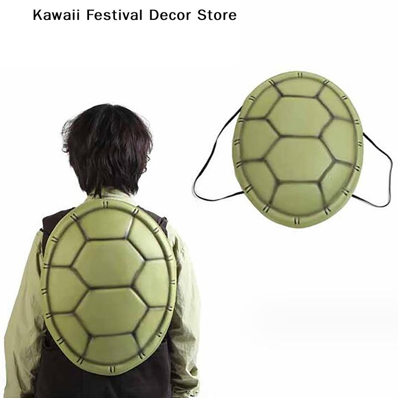 K 1pcs Stage Turtle Shell Backpack Mutant Turtles Costume Cosplay Props Simulation Turtle Back Party Halloween Props