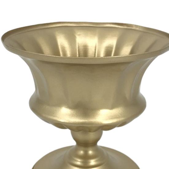 Golden Metal Vase Polished Vintage Vase Dining Table Flowers Holder for Flower Arrangement Table Centerpiece Home Wedding Decoration