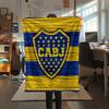Logo Boca Juniors, Coperta in Flanella con Fantasia, Alta Qualità, Confortevole per Tutte le Stagioni, Decorazione per la Casa, Calore e Comfort, Perfetta per Regali.