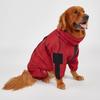 Dog Clothes Reflective Large Dog Raincoat Adjustable Drawstring with Hoodie Pet Jacket Waterproof Dog Jumpsuit Outdoor