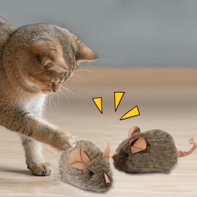 Kedi Oyuncağı Simülasyon: Cıvıldayan Fare Akıllı Algılama ve Ses Peluş Küçük Fare Kendi Kendine Eğlenen ve Sıkılan Kedi Oyuncağı, Evcil Hayvan Oyuncağı