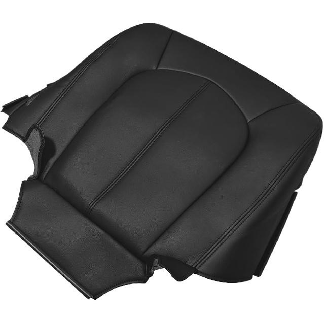 Driver Side Bottom Seat Cover Unperforated Fits for Cadillac CTS Base Coupe Wagon Luxury Performance Premium 3.6L 2008-2013 Microfiber Leather, Black