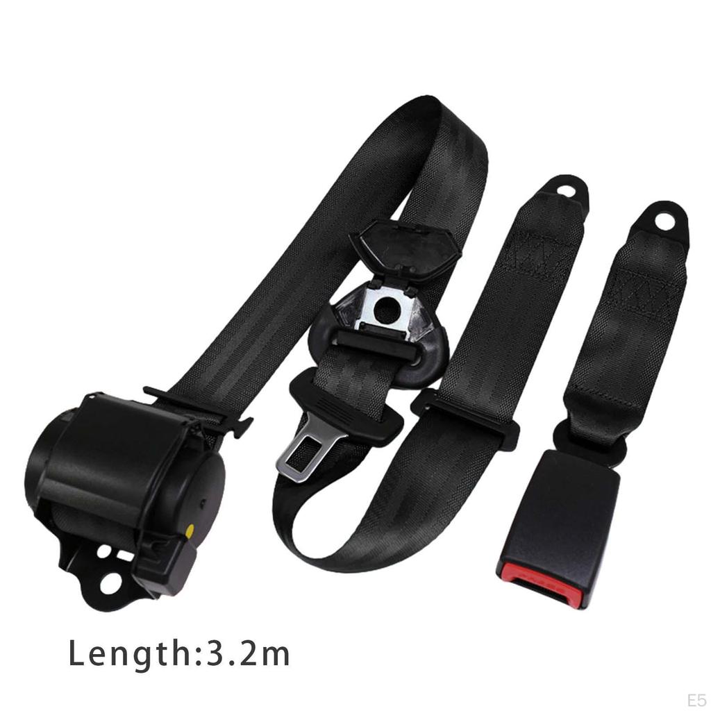 3 Point Car Seat Belt Buggies Pickup Safety Accessories UTV Fixing Strap orange