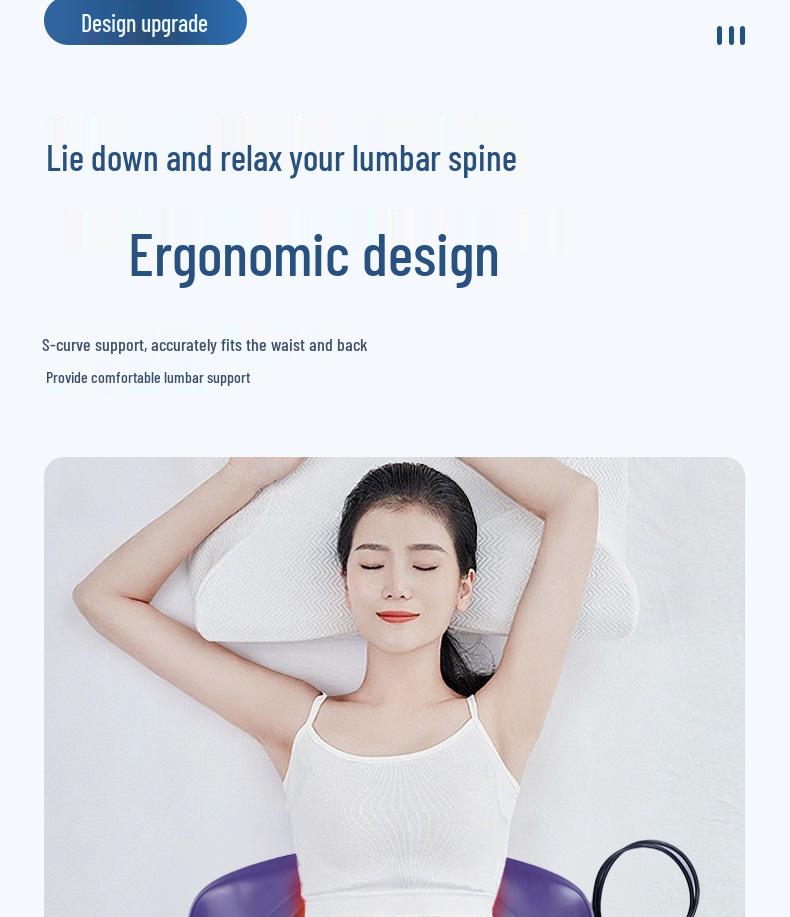 Portable Electric Lumbar Massager with Traction, Heating & Percussion