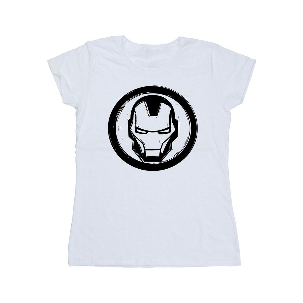 Marvel Womens/Ladies Iron Man Chest Logo Cotton T-Shirt