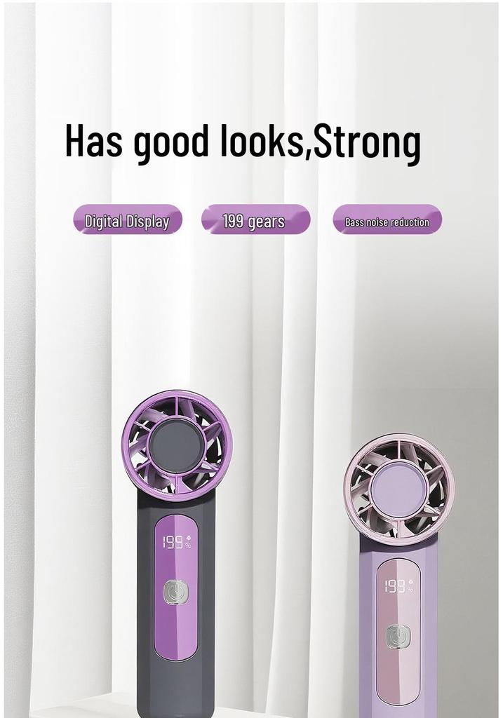 2025 High-Power Portable Handheld Cooling Fan with Turbo Technology