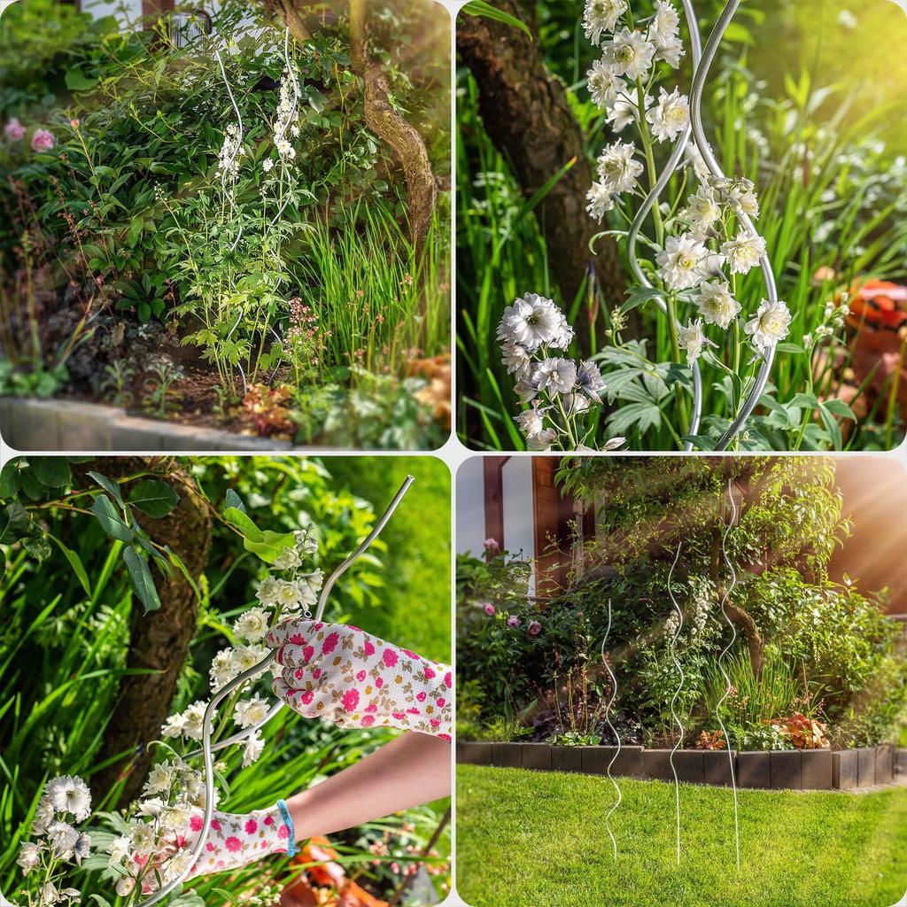 KADAX Aluminum Spiral Plant Pole 180cm 10pcs