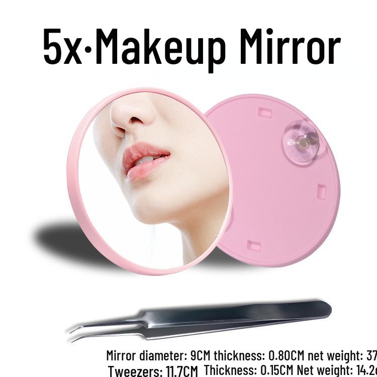 Portable 5x/10x HD Beauty Makeup Mirror with Suction Cup