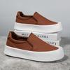 Mode Klassische Marke Herren Echtleder Schuhe Frühling Herbst Neuer Stil Dickbesohlte Slipper Mode Herren Business Casual Schuhe