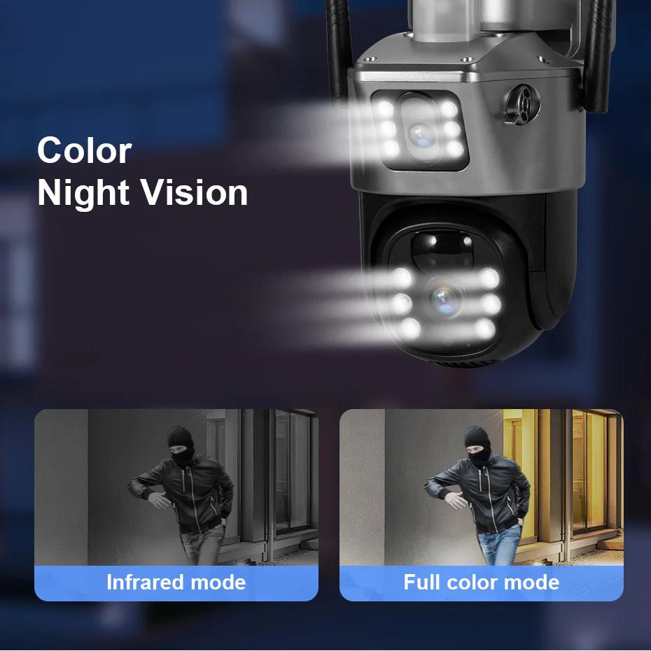 4G/WIFI Solar-powered Security Monitoring, High-definition Night Vision IP Wireless CCTV, Outdoor Waterproof Camera