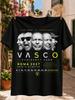 Vasco Residency Show Roma 2027 Stadio Olimpico Grafika s pěti expresivními monochromatickými tvářemi a Unisex Vše tričko