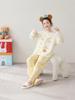 Korean Girls' Lace Long-Sleeve Cotton Pajama Set - Medium & Large Sizes for Spring/Autumn