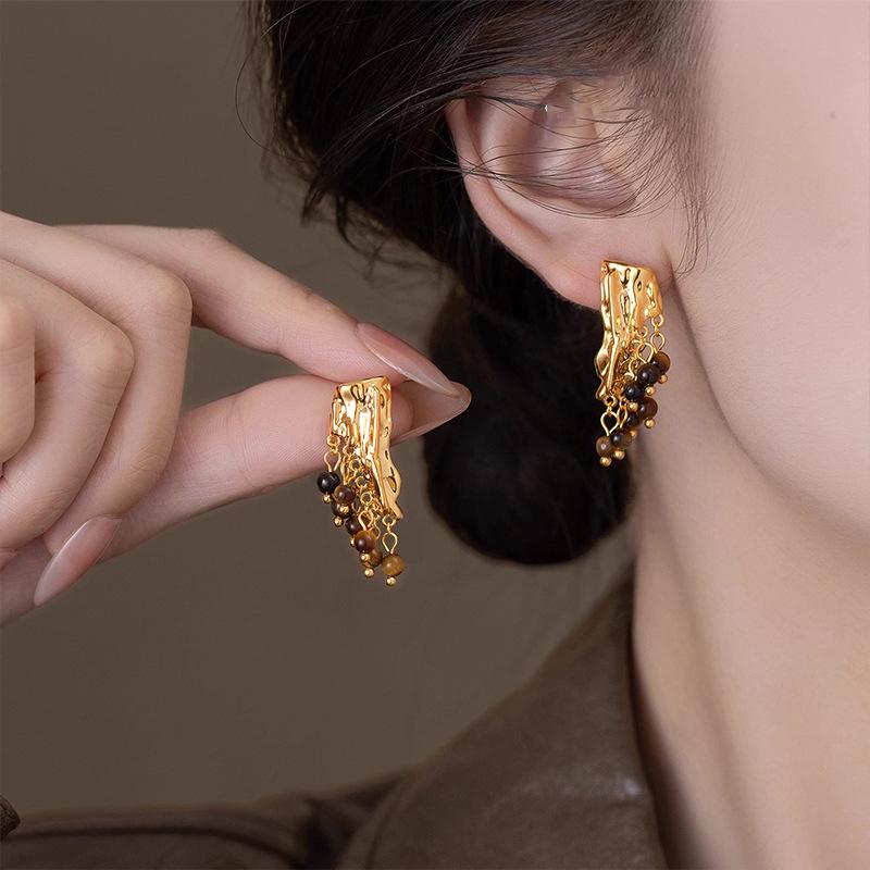 Silbernadel Harz Quaste Ohrringe: Stilvoll, Vielseitig, High-End.