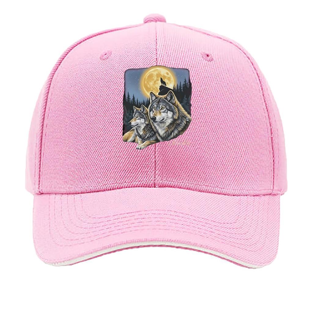 Alaska Wolf Moonlight Sandwich Baseball Cap