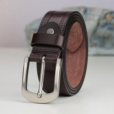 Men'S New Retro Embossed First-Layer Cowhide Belt British Gentleman'S Style Men'S Genuine Leather Belt Business Belt