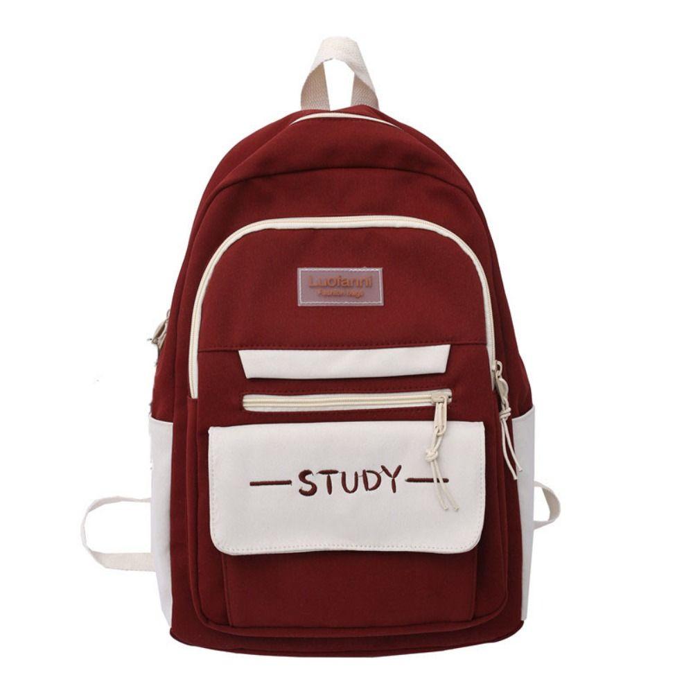 Canvas Nylon School Bag Large Capacity School Backpack Cute Student Backpack  Travel