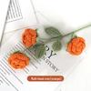 Hand-Knitted Multi-Headed Wool Rose - Qixi Festival Creative Gift Simulation for Birthdays