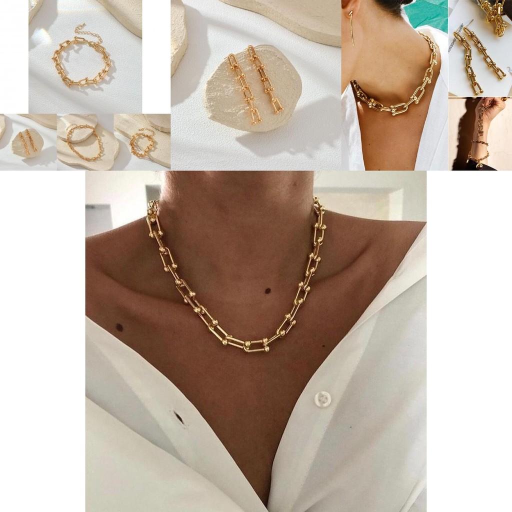 Elegant Geometric Alloy U-shaped Horseshoe Buckle Jewelry For Trendy Fashionistas