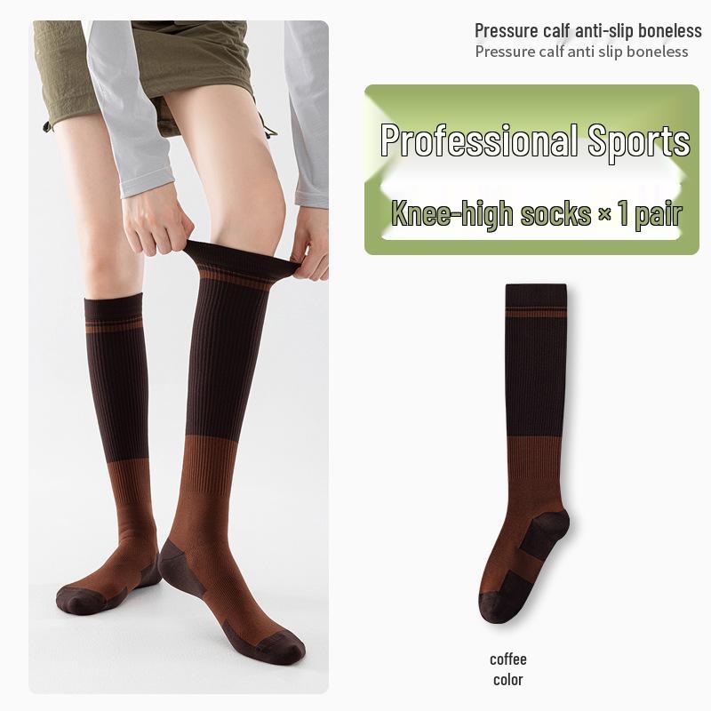 Women's Professional Compression Calf Socks for Cycling, Running, and Jump Rope - Autumn/Winter Slimming Fit