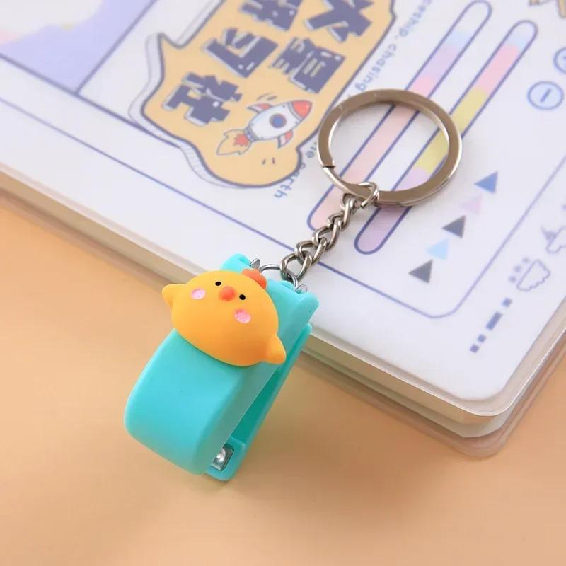 Cartoon Cute Mini Stapler Portable No.10 Staples Binding Tools Stationery Office School File Organizer Supplies Push Clip
