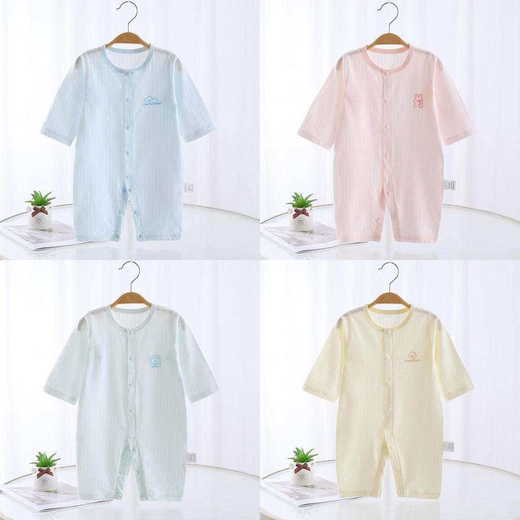 Baby Summer Cotton Sleeveless Romper With No Bone Technology For Newborns And Infants