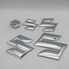 HECQ4 1pcs 3D Chrome for Car Emblem Front Hood Rear Tailgate Trunk Badge Steering Wheel Sticker Decal Styling Accessories