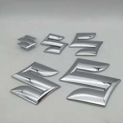 HECQ4 1pcs 3D Chrome for Car Emblem Front Hood Rear Tailgate Trunk Badge Steering Wheel Sticker Decal Styling Accessories