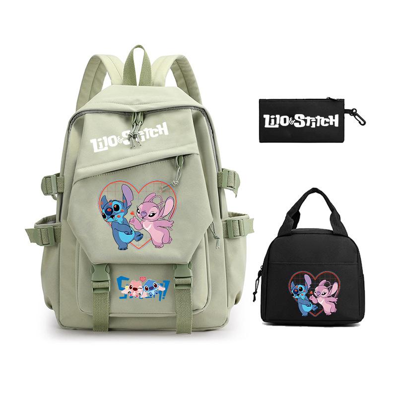 Peripheral Schoolbag Three-Piece Set, Primary And Secondary School Students Backpack, Children'S Lunch Bag, Pencil Bag