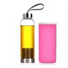 550ml Universal BPA Free High Temperature Water Bottle Resistant Glass Sport With Tea Filter Infuser Bottle Jug Protective Bag