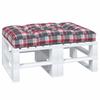 Pallet Cushion Red Checkered Pattern 120x80x12 Cm Fabric