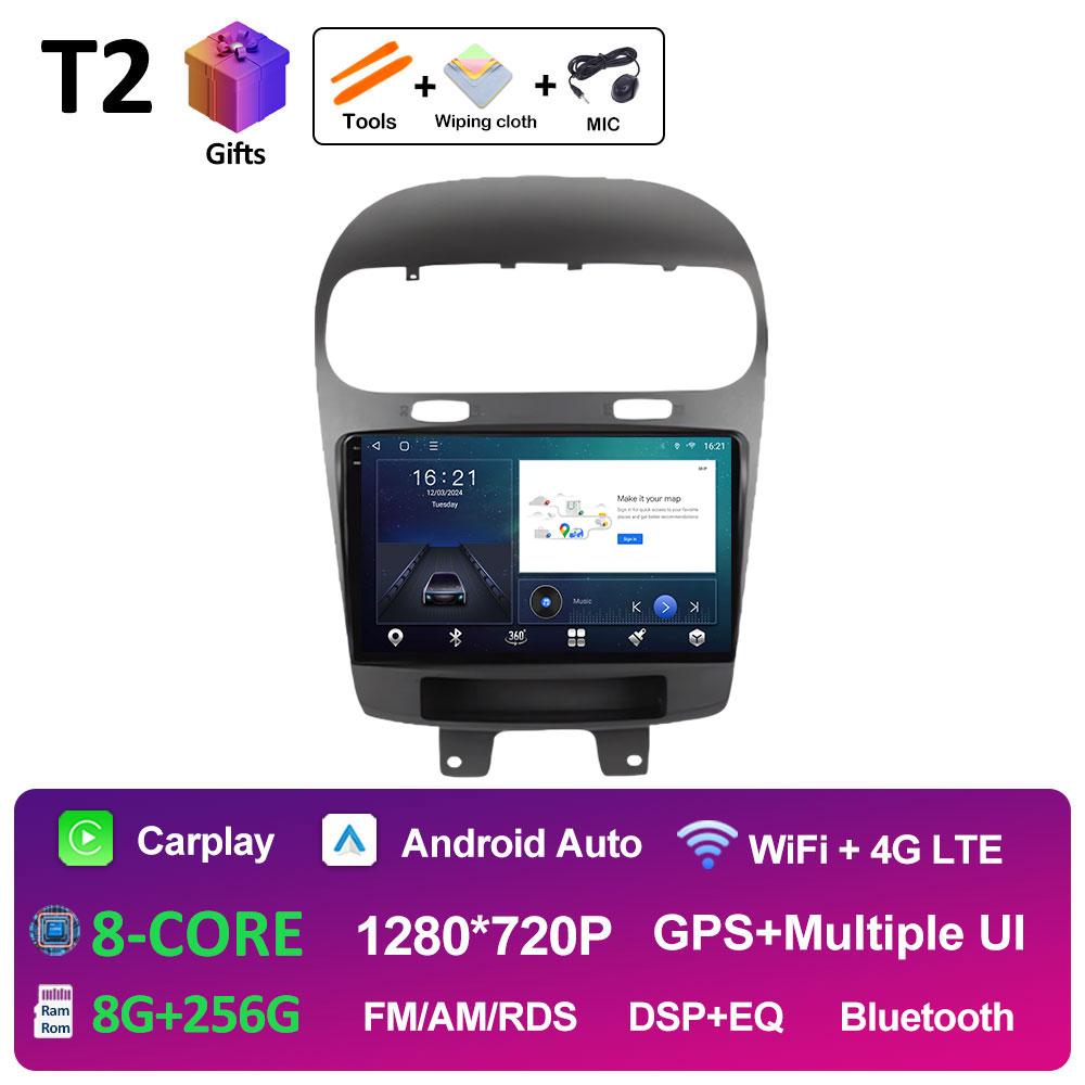 Android Smart System BT For Dodge Journey Fiat Freemont Leap 2011 2012 2013 2014 - 2020 DSP Stereo Cooling Fan QLED IPS Screen