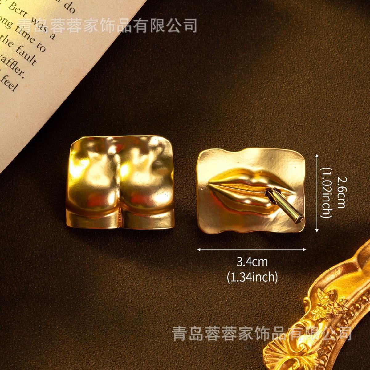 Xiapa AB Asymmetrical Fashion Personality Cold Style Earrings Niche Art Design High-end