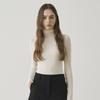Ssikeoseun Biella Wool Blend High Neck Knit Top - White
