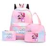3Pcs/set Anime Demon Hunters Printed Backpack with Shoulder Bag Pengcil Case for Teenager Large Capacity Waterproof Bookbag Back To School Gift