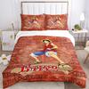 One Piece Bedding 3 Piece Set HD Print Duvet Cover Pillowcases for Teens Adult Bedroom Decoration Christmas Gift C367