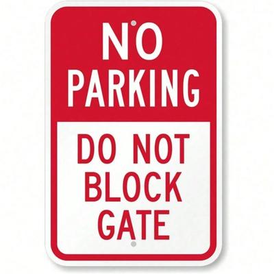 Parkverbotsschild 8"x12" Wetterfestes Aluminium Tor nicht blockieren Schild Außenwanddekoration