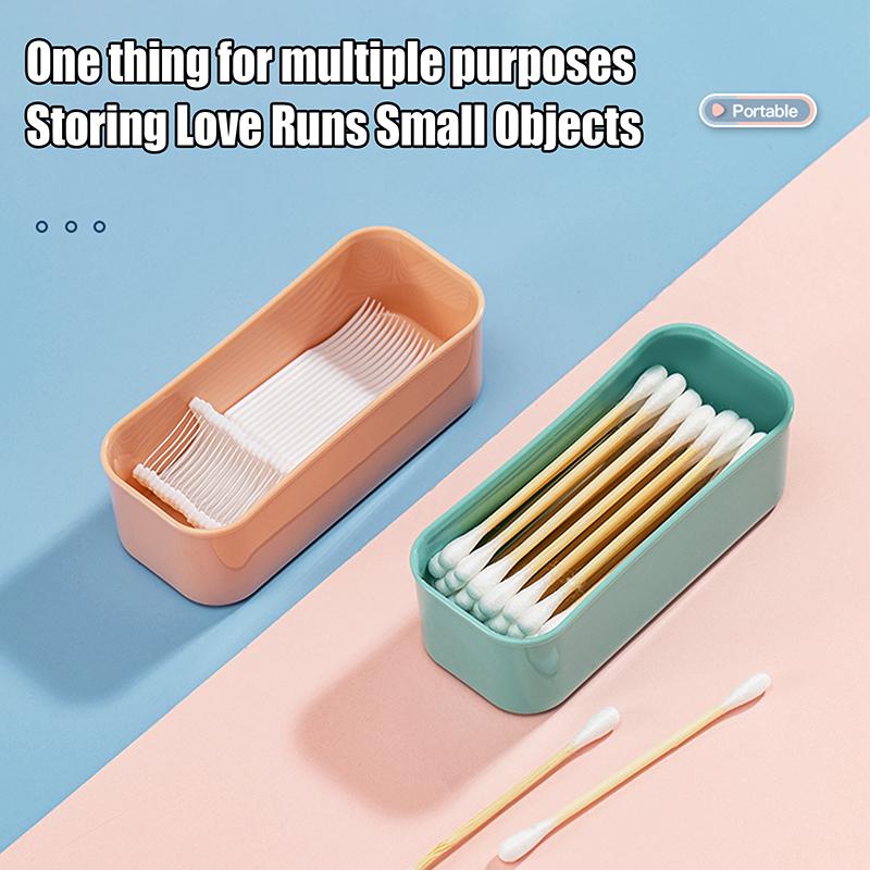 Portable Travel Box Cotton Swab Holder Case Detal Floss Jewelry Organizer Container Dust-Proof Jewelry Accessories Box