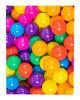 Pack of 100 Colorful Balls for Endless Fun Educational Toy, Ball Pit, Ball House, 5.5cm Diameter, 7 Colors.